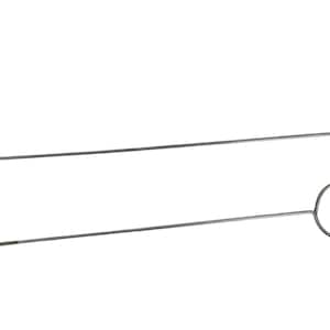 May include: Two stainless steel tools with a loop on one end and a small hook on the other. The tools are of different lengths, with one longer than the other. The background is plain white.