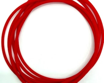 Women’s Silicone Jelly Bracelet - Stackable - set of 6 - size 8.5” Red