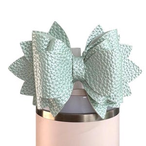 Mint Bow Straw Topper - Tumbler Straw Topper-