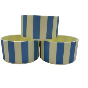 Blue Striped Tumbler Boot - Silicone Boot- Tumbler Accessories