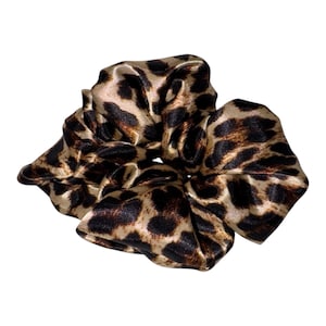Leopard Scrunchie: Satin Hair Accessory