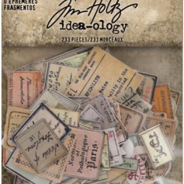 Idea-Ology Ephemera Snippets 233/Pkg by Tim Holtz - Advantus