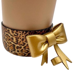 Bronze Straw Topper and Leopard Tumbler Boot - Silicone Boot- Tumbler Accessories- Bundle