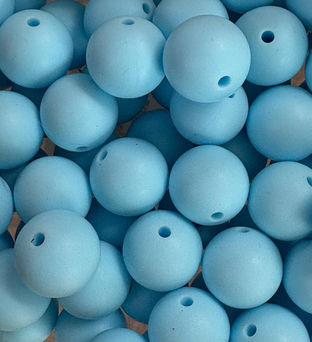 Light Blue Solid Round Silicone Beads - 15mm 10 CT - Etsy