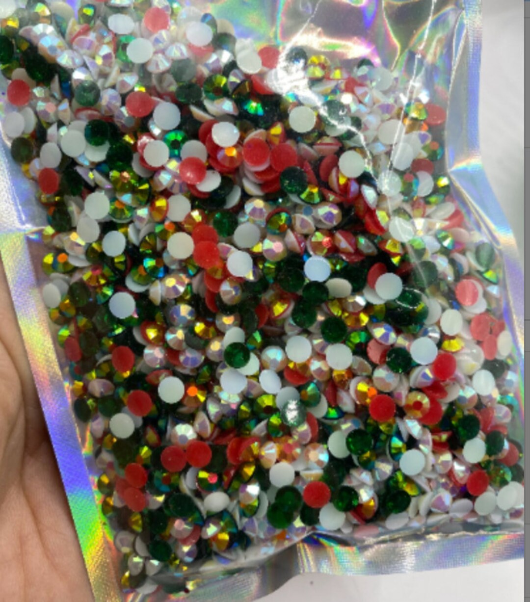 5mm Resin Rhinestones 1oz Bag Approx. 1400 Pieces Christmas Mix - Etsy