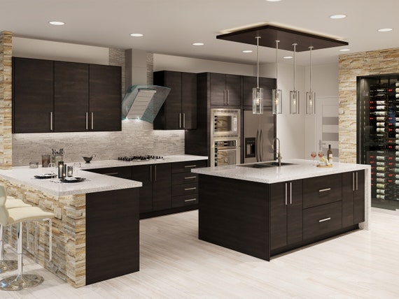 Black brown cabinets deals