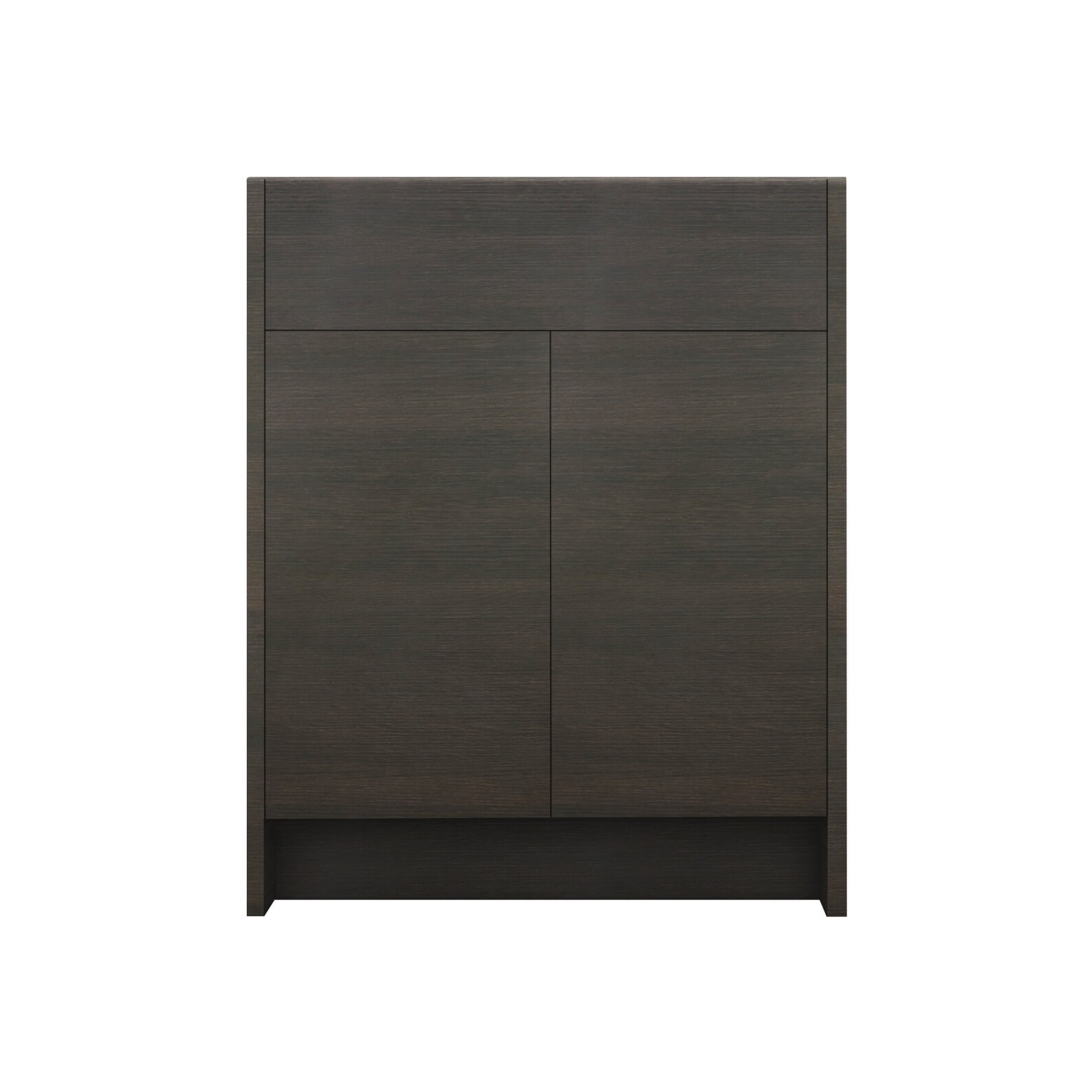24 Inch Bathroom Vanity Dark Brown Wood Single Sink Modern Flat Slab ...