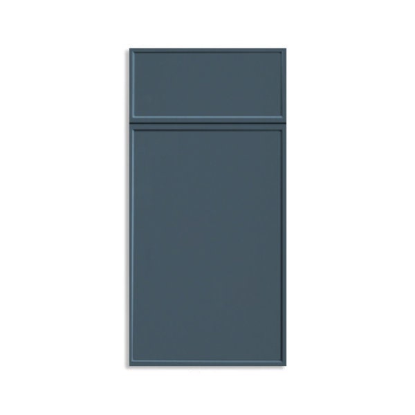 Midnight Blue Slim Shaker Sample Door | Navy Blue Frameless Modern Contemporary European Style Kitchen Cabinets | Minimalist Euro Cabinetry