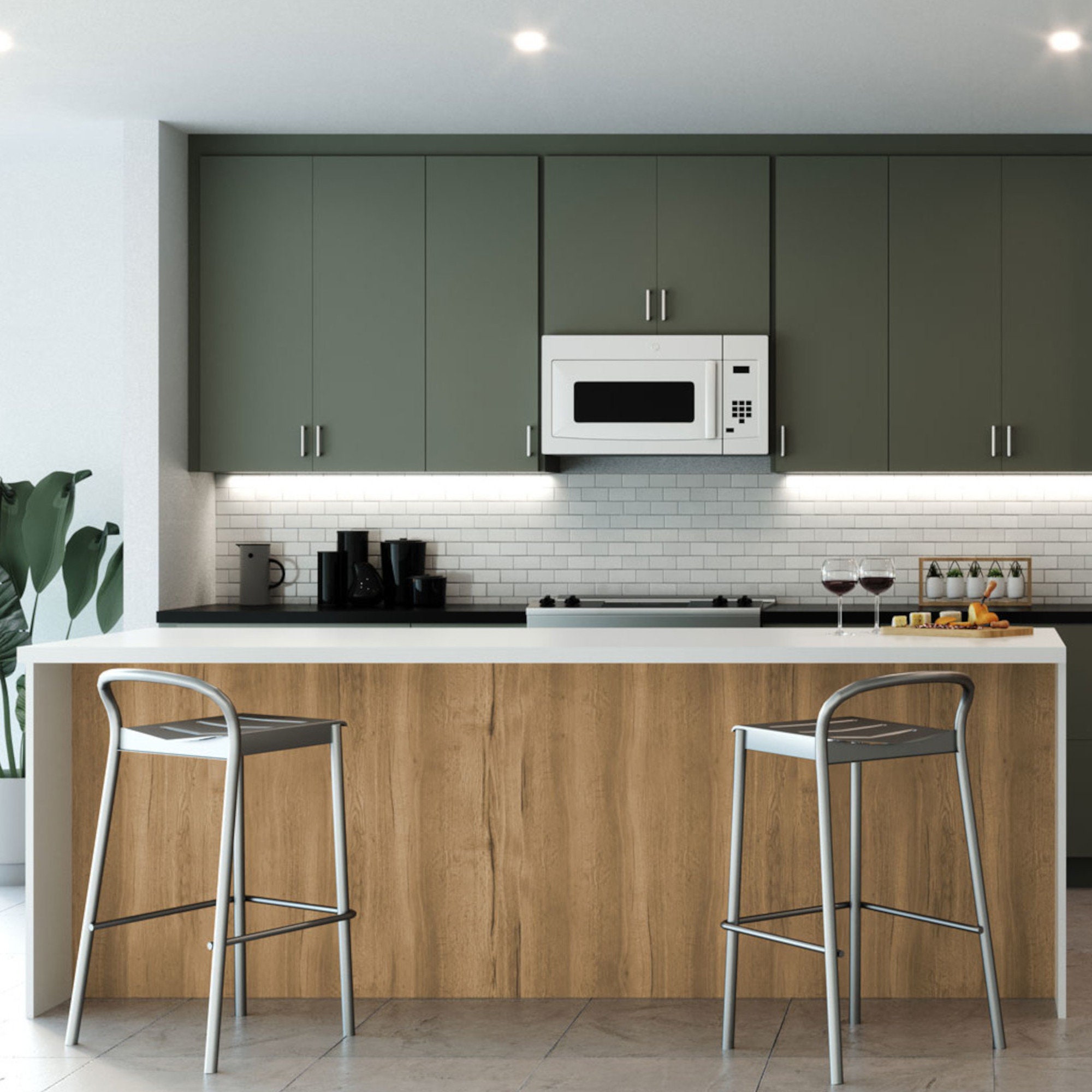 Natural Oak Wood European Sample Door | Frameless Cabinets, European Style Kitchen Cabinets ...