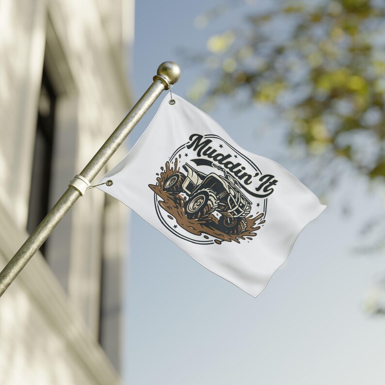 Bandeira para andar de quadriciclo na lama | Bandeira dupla face para uso externo, design para atolamento na lama imagem 5