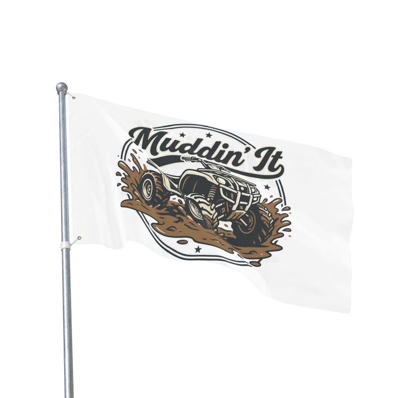 Bandeira para andar de quadriciclo na lama | Bandeira dupla face para uso externo, design para atolamento na lama imagem 15