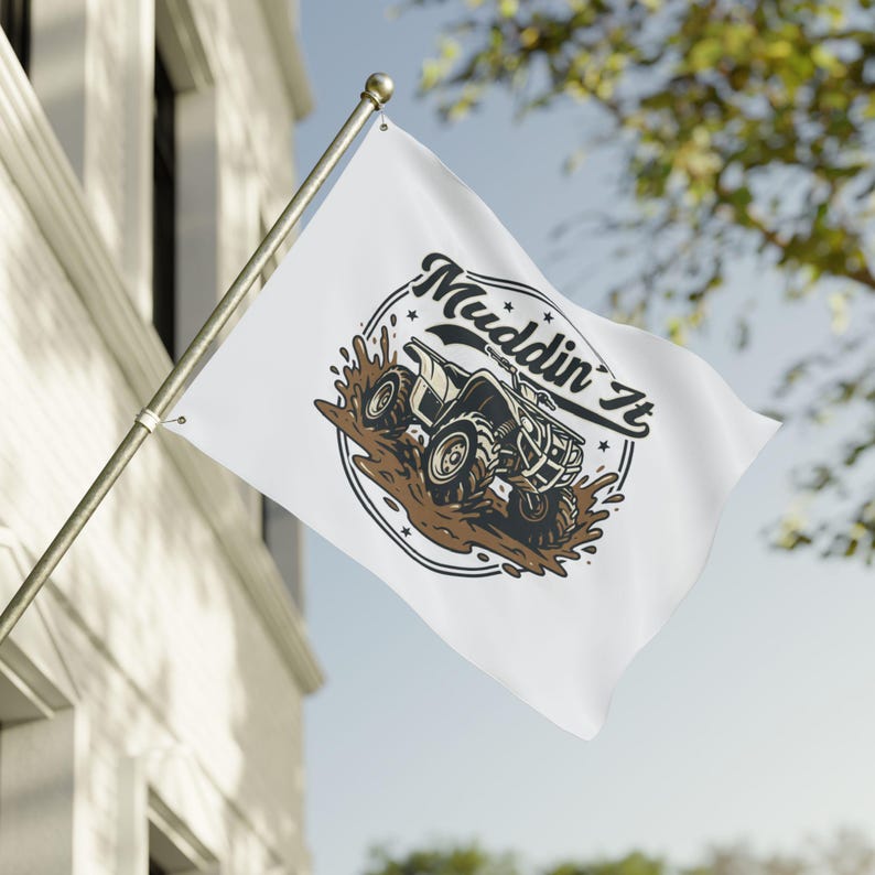 Bandeira para andar de quadriciclo na lama | Bandeira dupla face para uso externo, design para atolamento na lama imagem 1