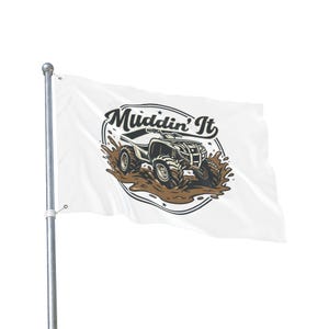 Bandeira para andar de quadriciclo na lama | Bandeira dupla face para uso externo, design para atolamento na lama imagem 12