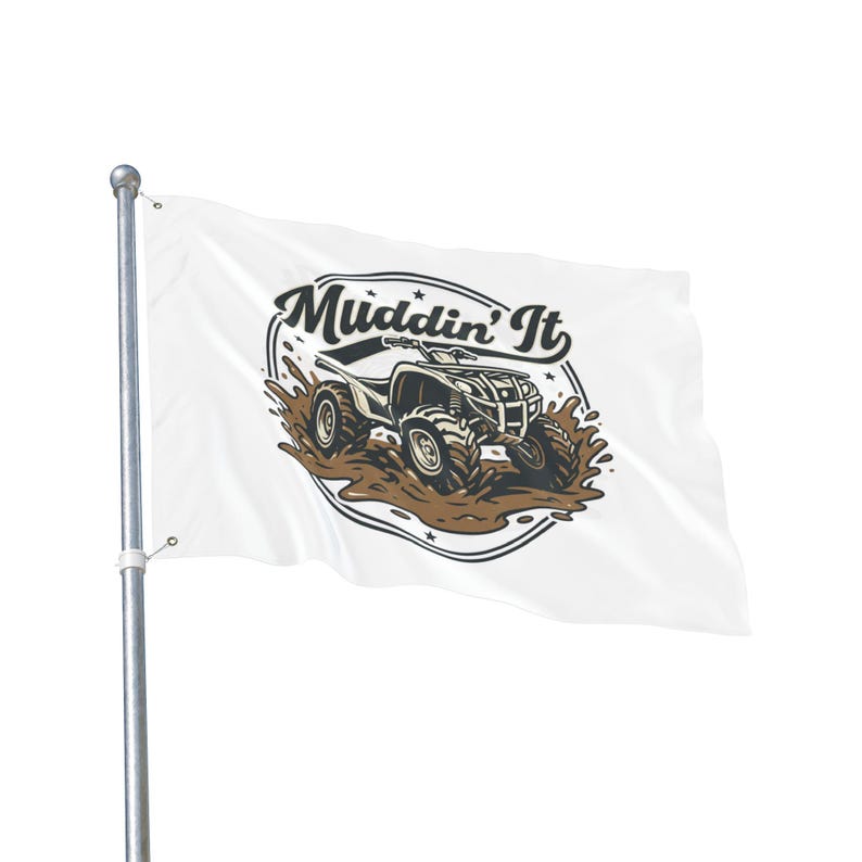 Bandeira para andar de quadriciclo na lama | Bandeira dupla face para uso externo, design para atolamento na lama imagem 12