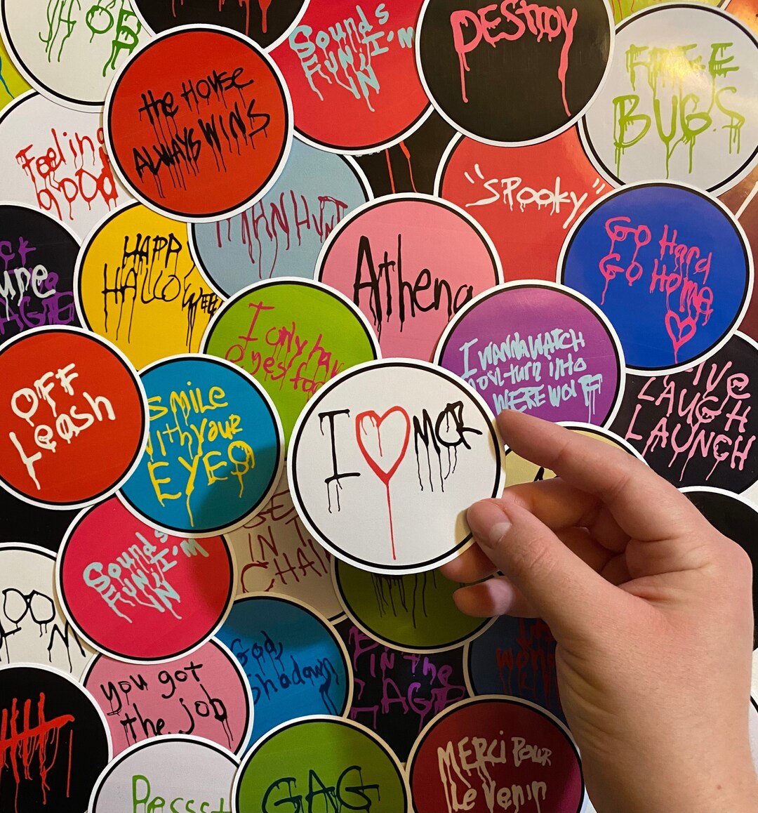 MCR Drumhead Message Sticker Waterproof Weatherproof Vinyl Sticker My