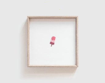 Miniature Popsicle Painting PRINT // Tiny Art