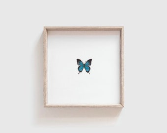Miniature Butterfly Painting PRINT // Tiny Art