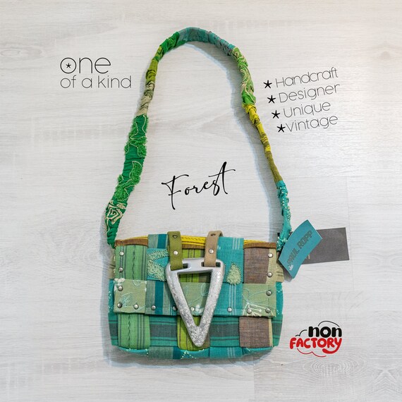 Quality Designer Piece | Floral Shoulder Bag with Unique Design, Vintage Style, Designer Bag, Wearable Art, Good Gift Option, Paul Ropp Bag