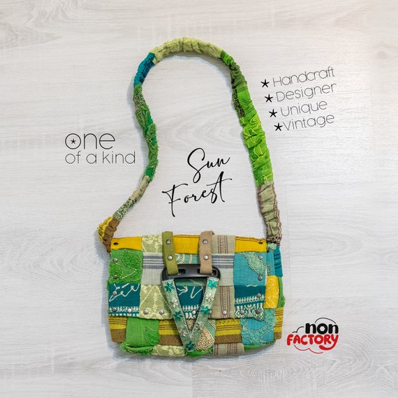 Designer Piece, Floral Shoulder Bag with Unique Design, Vintage Style, Designer Bag, Wearable Art, Good Gift Option, Paul Ropp, Coachella