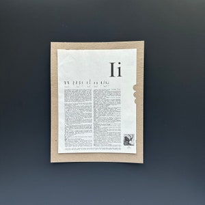 Letter I, Vintage Dictionary Page, Monogram, 7.25” x 9.5”, Wall Art, Vintage Paper, Junk Journal, Scrapbook Ephemera, Craft Supplies