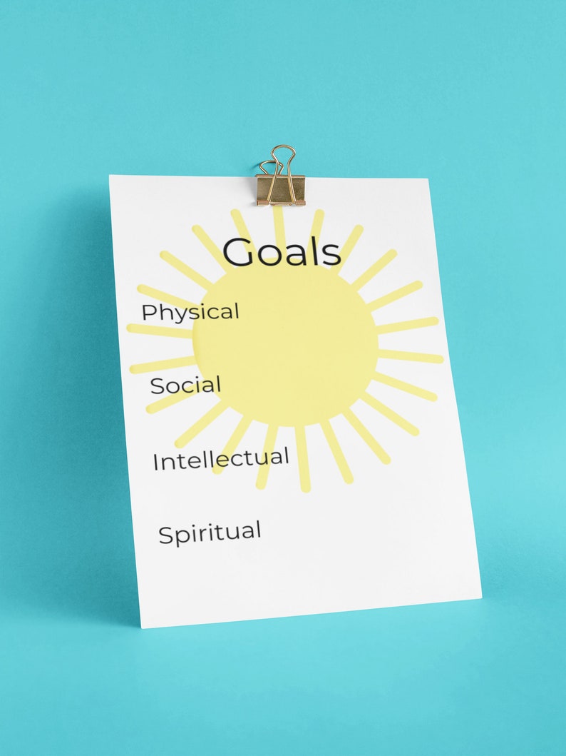 Goal Chart, Goal Chart for Kids, Teens, Children and Youth, Children