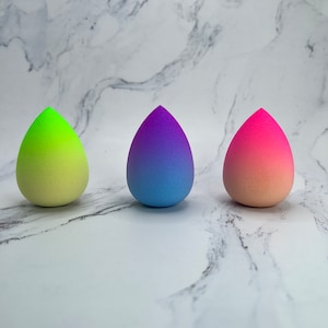 3 Pcs. Makeup Beauty Blender Sponge Set: Foundation, Concealer, Cream, Powder, Liquid Application