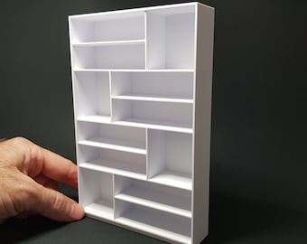 Miniaturowa półka ścienna/regał na książki - skala 1/12, pliki cyfrowe STL do druku 3D