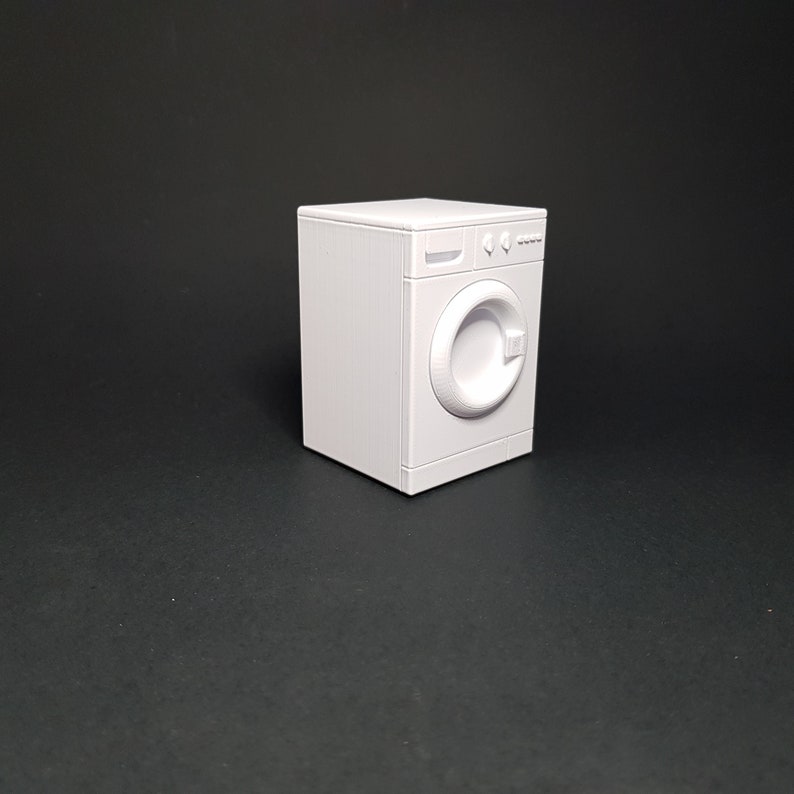 Miniature Washing Machine - 3 Designs - Miniature Appliances 1/12 scale, Digital STL files for 3d Printing image 3