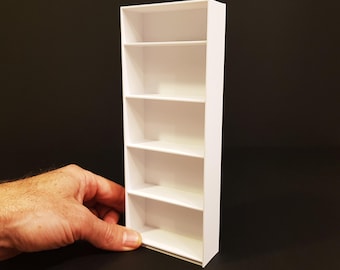 Miniaturowa półka ścienna/regał na książki - skala 1/12, pliki cyfrowe STL do druku 3D