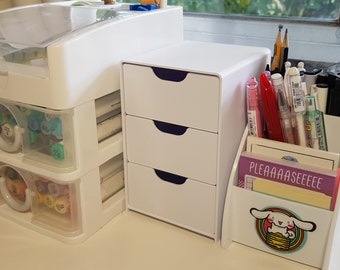 Mini 3 Drawer Storage Cabinet, Digital STL files for 3d Printing