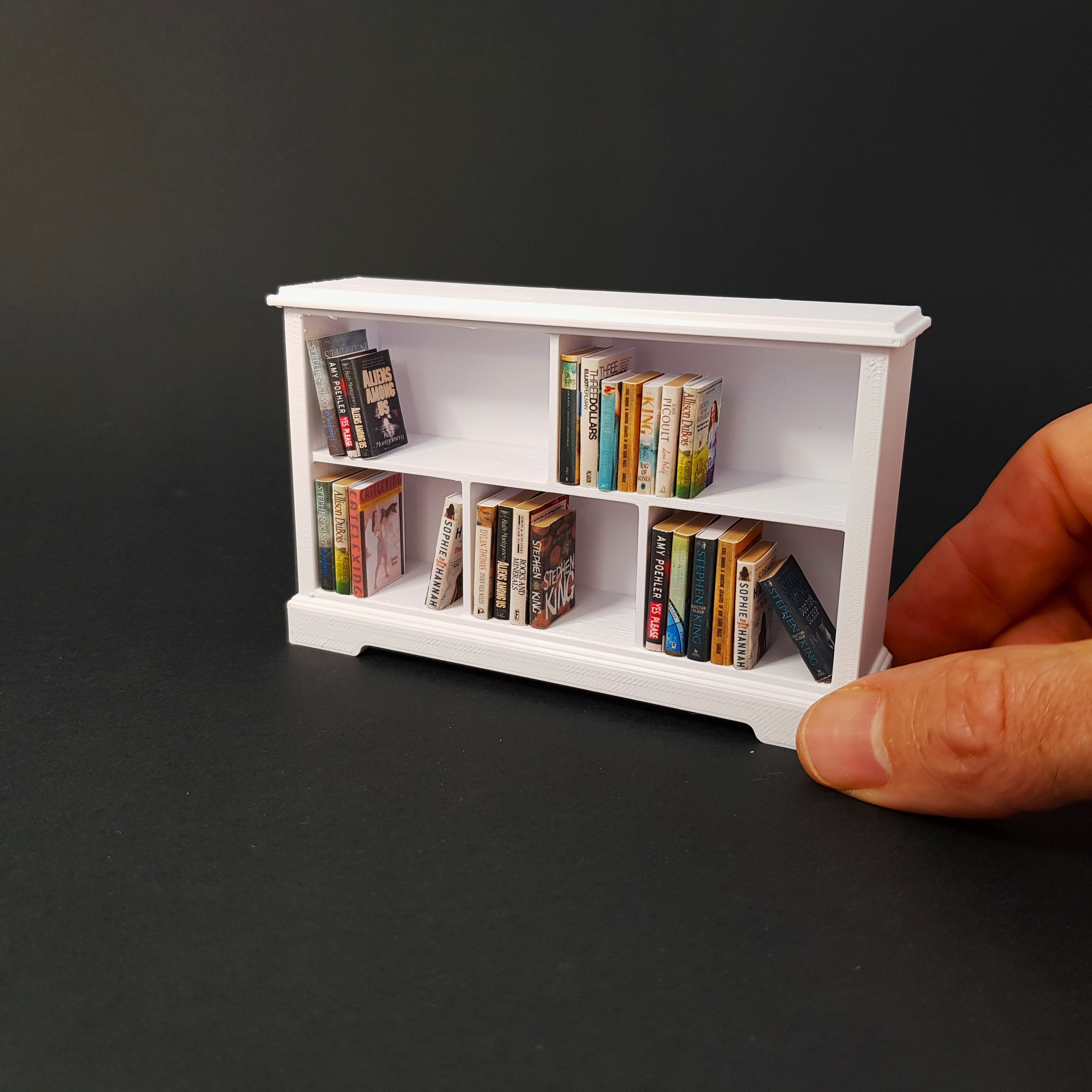 Toddmomy Mini Libreria in Legno per Casa delle Bambole