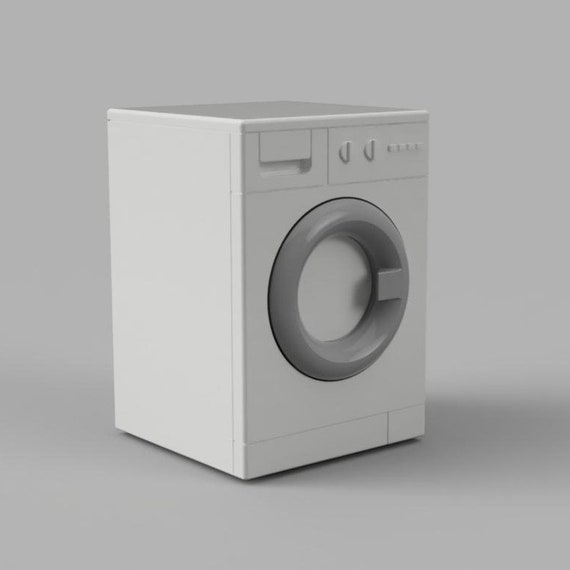 Miniature Washing Machine - 3 Designs - Miniature Appliances 1/12 scale, Digital STL files for 3d Printing
