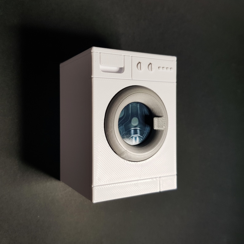 Miniature Washing Machine - 3 Designs - Miniature Appliances 1/12 scale, Digital STL files for 3d Printing image 7