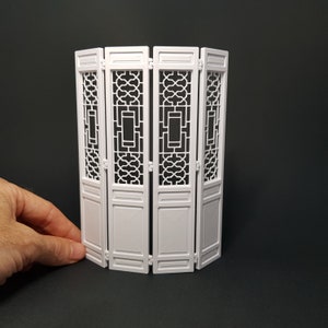 Kamerscherm of privacyscherm in Chinese stijl: miniatuurmeubilair, schaal 1/12, digitale STL-bestanden voor 3D-printen