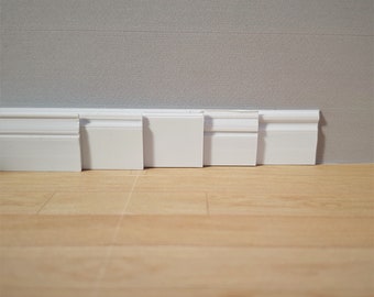 Miniature Baseboard (Skirting board) and Fitting Tool - Miniature Furniture 1/12 scale, Digital STL files for 3d Printing