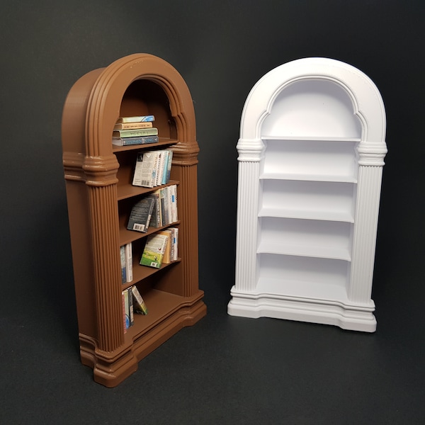 Miniature Bookcase - Miniature Furniture 1/12 scale, Digital STL files for 3d Printing