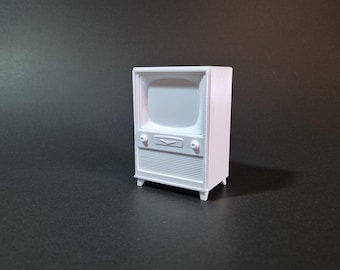 Miniature Vintage Television - Miniature Furniture 1/12 scale, Digital STL files for 3d Printing