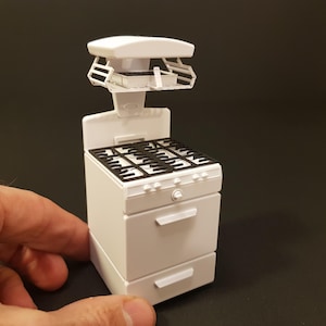 Miniature 1960&#39;s Cooker / Stove - 1/12 scale, Digital STL files for 3d Printing
