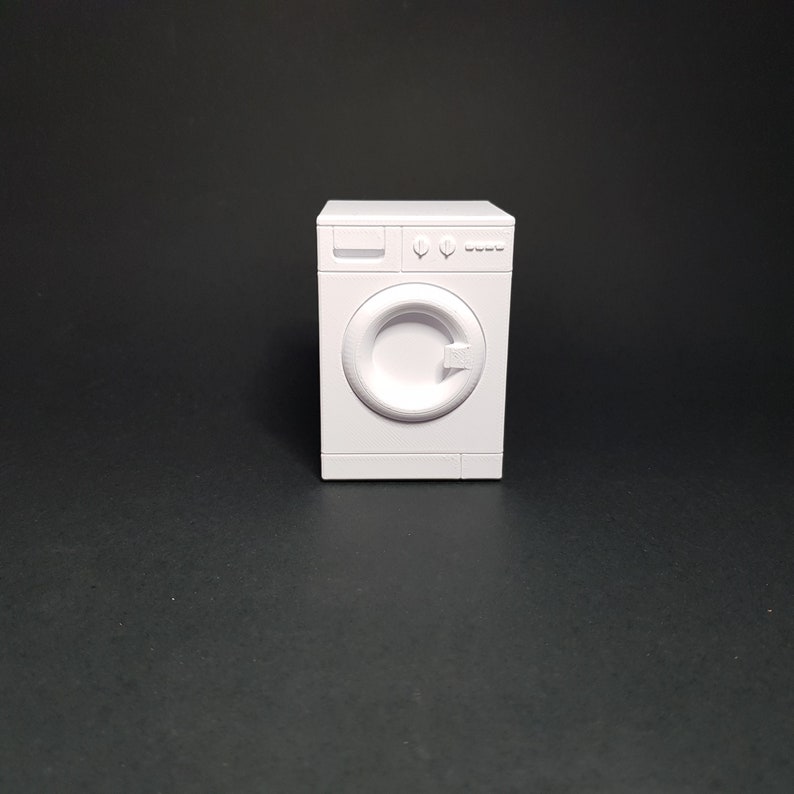 Miniature Washing Machine - 3 Designs - Miniature Appliances 1/12 scale, Digital STL files for 3d Printing image 2