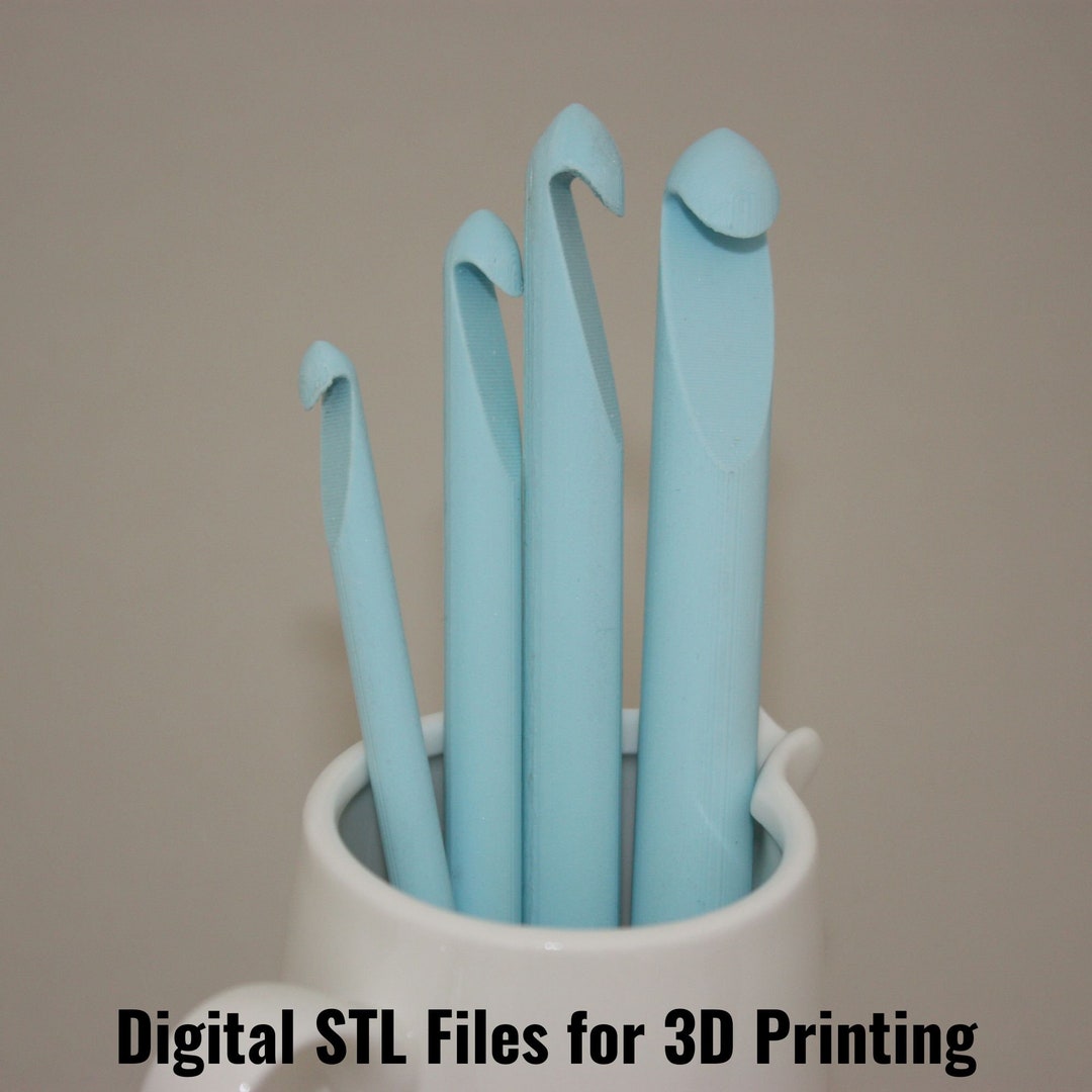 STL file Crochet Hooks - 4 sizes - 6, 8, 10 & 12mm 🪝・3D printing