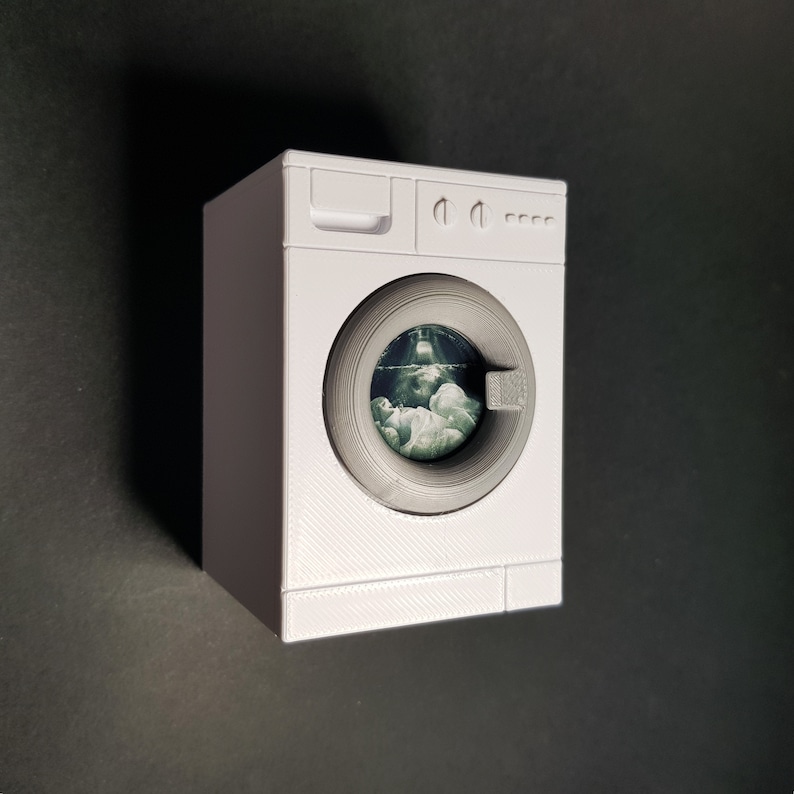 Miniature Washing Machine - 3 Designs - Miniature Appliances 1/12 scale, Digital STL files for 3d Printing image 8