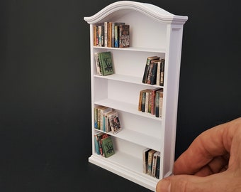 Miniature Bookcase - Miniature Furniture 1/12 scale, Digital STL files for 3d Printing