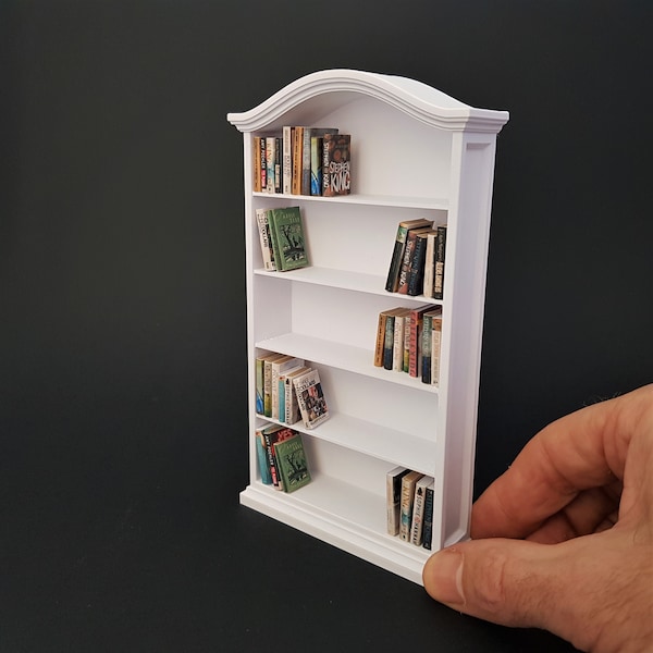 Miniature Bookcase - Miniature Furniture 1/12 scale, Digital STL files for 3d Printing