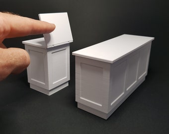 Miniature Shop Counter - Miniature Furniture 1/12 scale, Digital STL files for 3d Printing