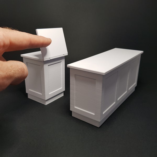 Miniatur Ladentheke - Miniatur Möbel-Möbel 1:12, Digitale STL Dateien für den 3D Druck