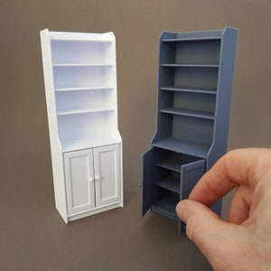 Miniature Cabinet with working doors - Miniature Furniture 1/12 scale, Digital STL files for 3d Printing