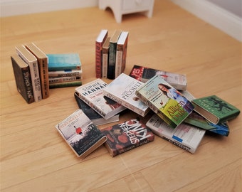 Miniature Book Covers and 3D Printed Book Body - 1/12 scale, Digital STL files for 3d Printing