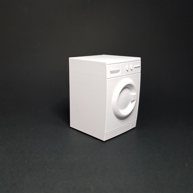 Miniature Washing Machine - 3 Designs - Miniature Appliances 1/12 scale, Digital STL files for 3d Printing image 4