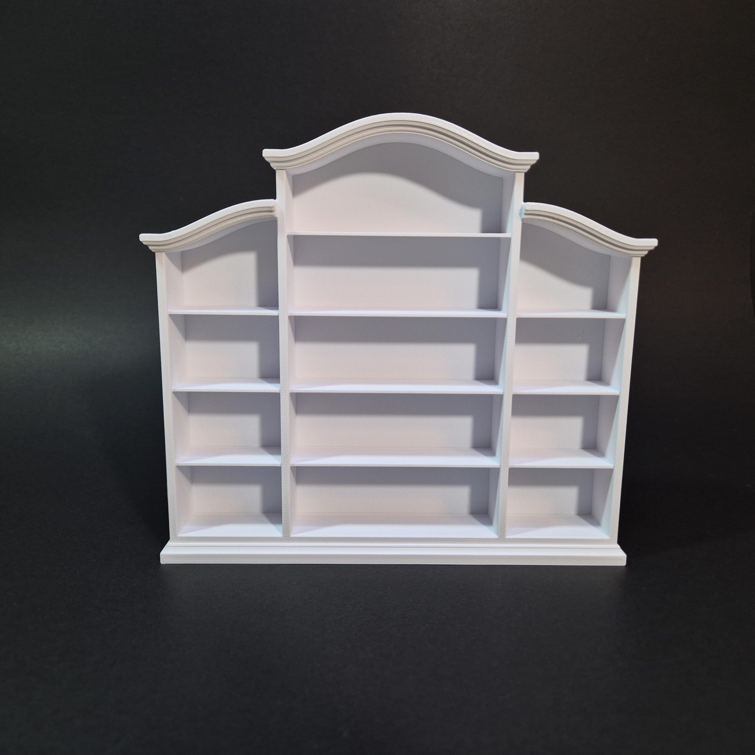 Miniature 3 Bay Bookcase - Miniature Furniture 1/12 Scale, Digital STL ...
