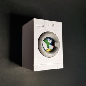 Miniature Washing Machine - 3 Designs - Miniature Appliances 1/12 scale, Digital STL files for 3d Printing image 9